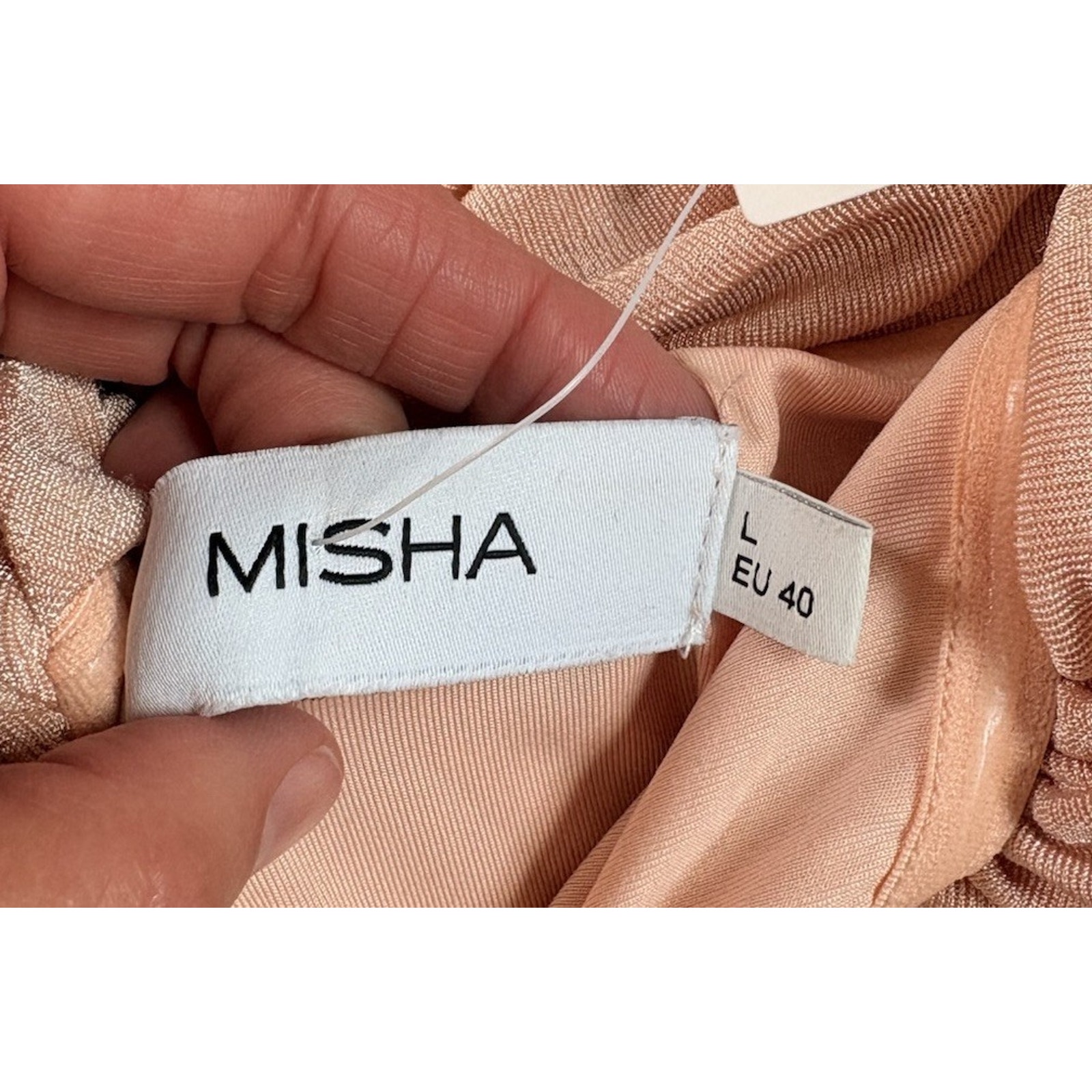 Misha Nwt $335 Women’s Maylee Sleeveless Evening Gown Size L Peach R9 — image 4 of 8